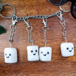 Marshmallow keychain