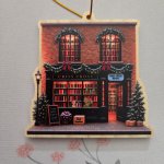 Criss Cross books ornament