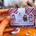 Meowy Christmas Bookmark