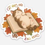 Cat naps and fall reads magnet