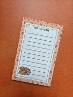Fall into a book lined notepad