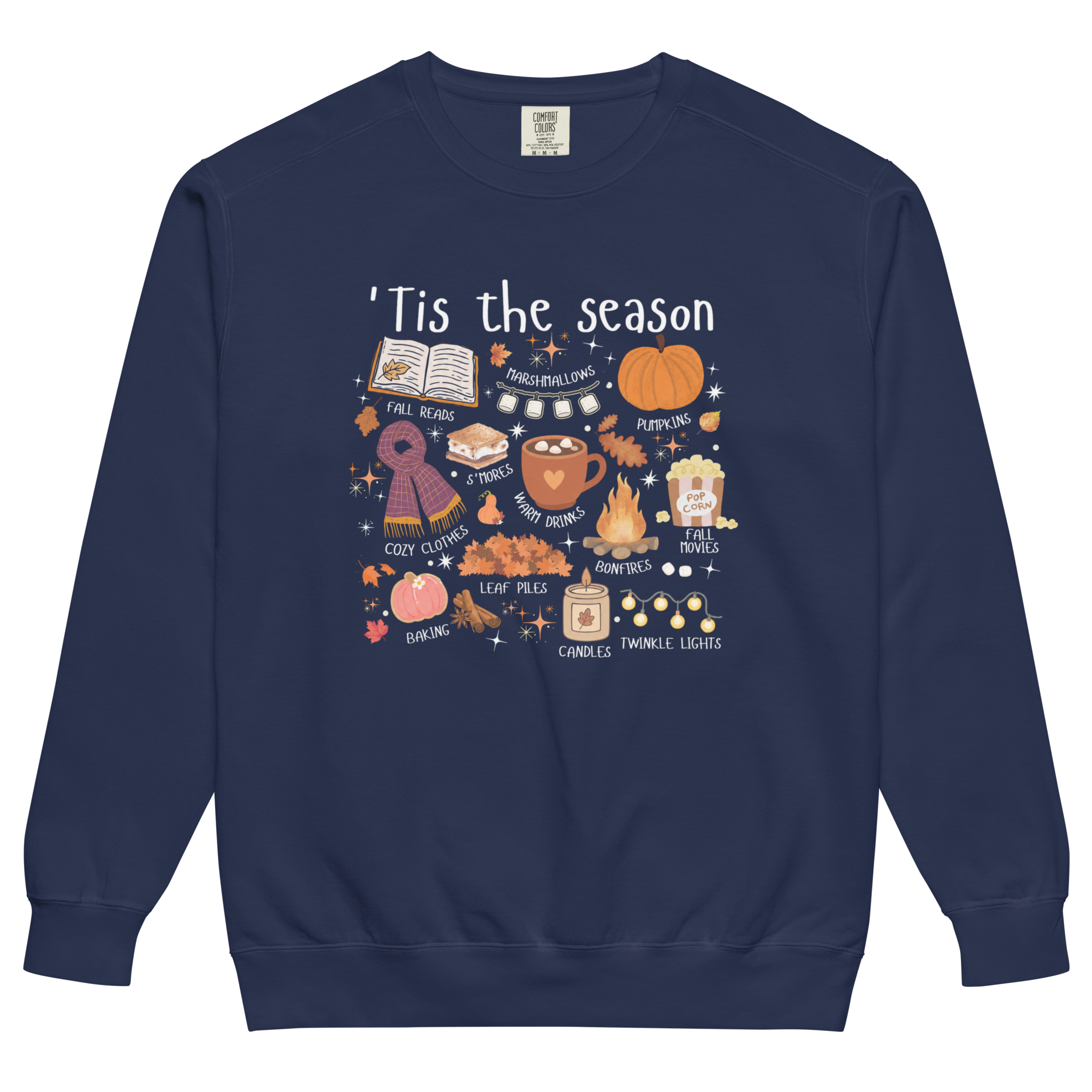 unisex-garment-dyed-sweatshirt-true-navy-front-6a84e306ba1e5.png Fall sweatshirt - Image 1